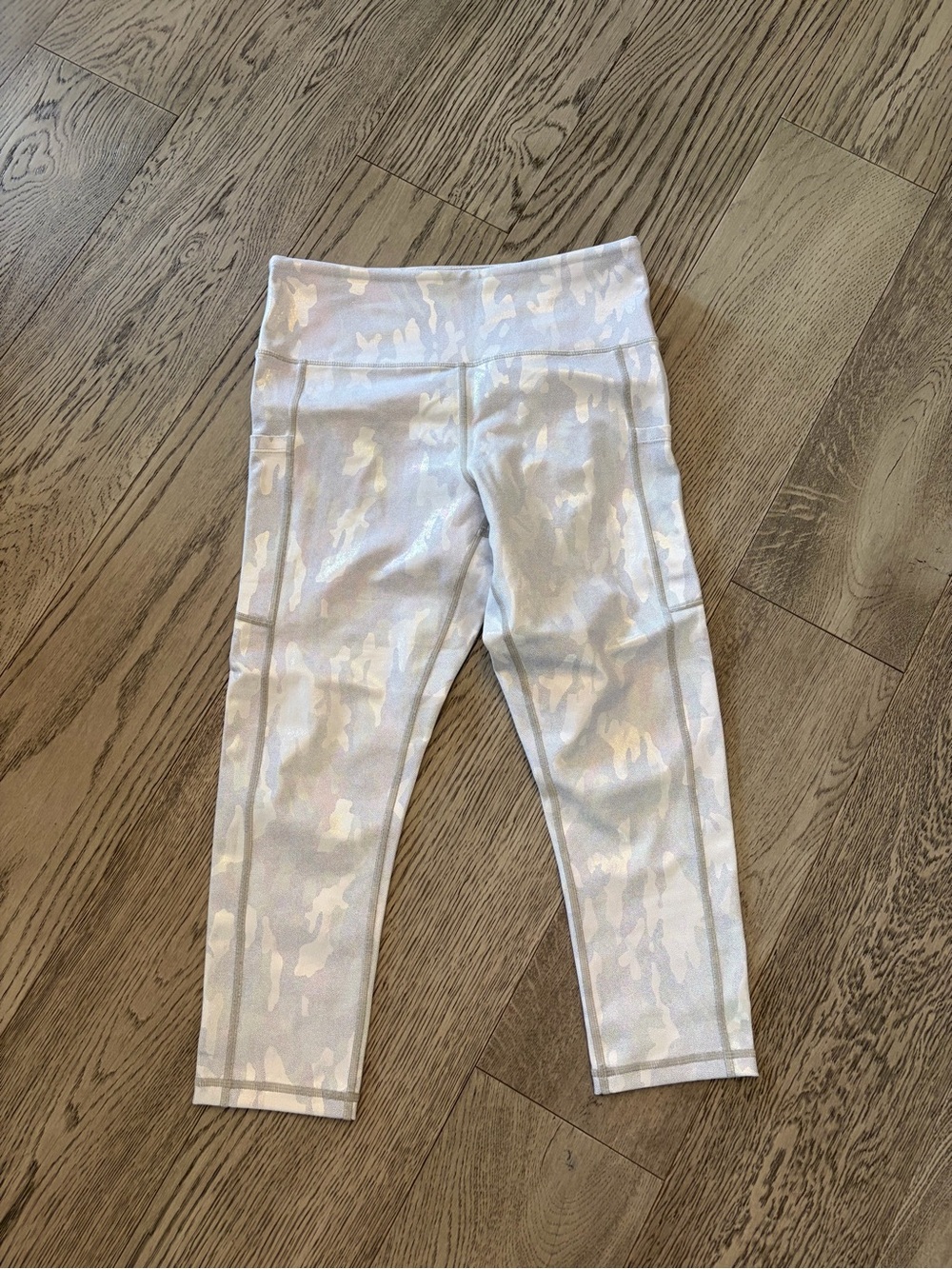 ZYIA White/Grey Camo Active Leggings